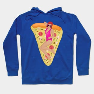 Summer Pool Pizza Hoodie